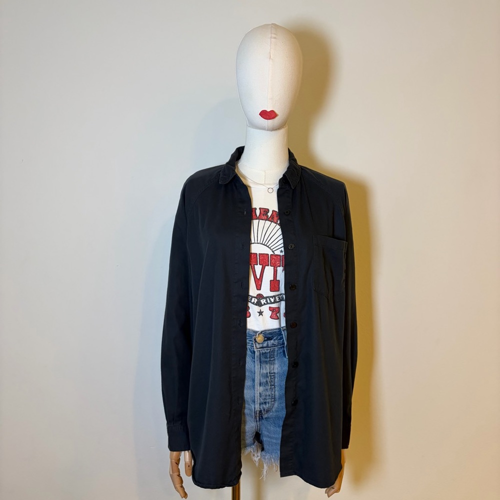 Universal Thread Oversized Raglan Button Down Shi… - image 1